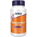 NOW Foods Resveratrol 200 мг. 60 кап.